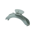 Large pale green matte hair claw clip with geometric curved design and metal spring - Light Blue / Bulk Packaging