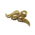 Irregular wave hair claw clip in translucent amber resin with a smooth glossy finish - Bulk Packaging / Jelly Olive Green