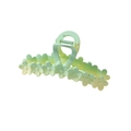 Matte flower hair claw clip with mint green and yellow gradient for elegant updos - Individual Packaging (OPP Bag) / Gradient Yellow Green