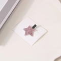 Barrette à cheveux étoile Y2K rose avec strass et pince crocodile argentée pour fille - Étoile Pavé Rose