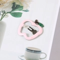 Barrette à cheveux mignonne en forme de pomme rose clair avec finition émail brillant - #4 Pomme - Rose
