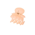 Pince à cheveux géométrique minimaliste en résine rose translucide pour queue de cheval - Orange Clair Gelée