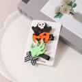 Set aus Halloween-Kürbis-Piraten und grüner Zombie-Hand Haarklammern Set - Kürbis und Zombie-Hand Stil