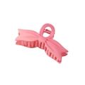 Elegant matte pink bow hair claw clip made of durable plastic for women hair styling - Bulk Packaging / Pink