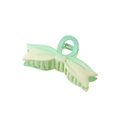 Grande pince à cheveux nœud avec dégradé vert tendre et crème et fini mat givré - Dégradé Jaune-Vert