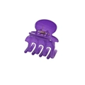 Pince à cheveux géométrique minimaliste violet foncé translucide avec ressort en métal - Violet Foncé Gelée