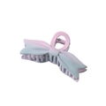 Pink and blue gradient matte butterfly hair claw clip with frosted texture and strong grip - Bulk Packaging / Pink Blue Gradient