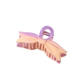 Purple and orange gradient bow-shaped frosted hair claw clip for women's hairstyling - Bulk Packaging / Purple Yellow Gradient