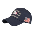Casquette de baseball bleu marine avec broderie d'aigle 3D et logo anniversaire USA 2026 - Bleu marine