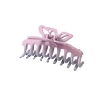 Haarklammer in Schmetterlingsform mit rosa und graublauem Farbverlauf, mattiert - Großpackung / Rosa-Blau Verlauf