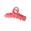 Matte pink flower hair claw clip in gradient resin for women elegant styling - Individual Packaging (OPP Bag) / Gradient Pink