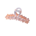 Matte light pink daisy flower hair claw clip with multiple small blossoms design - Gradient Blue & Orange
