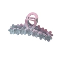 Matte flower hair claw clip with sweet pink to blue-grey gradient finish - Individual Packaging (OPP Bag) / Purple-Blue Gradient