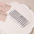 12pcs set of wave-shaped black bobby pins on display card for hair styling - Style F