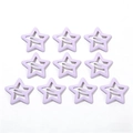 Set di 10 mollette per capelli a stella viola chiaro opaco per lo stile Y2K - Stella a Cinque Punte (3.2CM) / Confezione da 10 / Viola chiaro