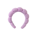 Thick light purple cloud headband for women with soft towel fabric and padded design - Light Purple