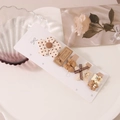 Lot de 5 barrettes à cheveux crème et marron avec oursons et nœuds papillon pour femmes - Ensemble 5 Pièces Café au Lait 8