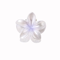 Pinza per capelli a forma di plumeria 4cm bianco perla e viola accessorio dolce da donna - Viola Perlato (4cm)