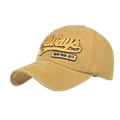 Casquette de baseball vintage en coton kaki avec broderie 3D New York City - Jaune Gingembre