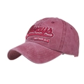 Casquette de baseball bordeaux délavée avec broderie 3D Always New York élégante - Bordeaux