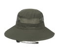 Dark olive green mesh sun hat for outdoor protection with adjustable windproof drawstring - Army Green