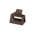Mini pince à cheveux carrée évidée marron café mat de 4cm pour coiffure élégante - Carré / Chocolat