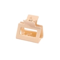Pince à cheveux rectangulaire minimaliste en beige crème avec finition mate - Carré / Abricot
