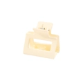 Pince à cheveux carrée géométrique beige mat pour coiffures demi-hautes - Carré / Blanc Lait