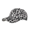 Berretto da baseball classico con stampa leopardata grigio e nero e visiera curva - Nero