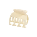 Matte beige hair claw clip with minimalist four-centimeter design and durable spring - Bulk Packaging / 4cm Double Claw-Milky White