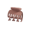 Matte finish 4cm small claw clip in elegant bean paste brown color for women - Bulk Packaging / 4cm Double Claw-Rust Red