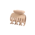 Minimalist 4cm matte shark hair clip in warm nude pink for elegant hair styling - Bulk Packaging / 4cm Double Claw-Light Brown Coffee