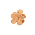 Matte apricot flower hair claw clip with 4cm minimalist design and metal spring - Bulk Packaging / 4cm Flower-Khaki