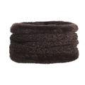 Tour de cou thermique en fausse fourrure marron foncé pour l'hiver, texture douce - Café