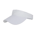 Adjustable white washed cotton sun visor hat for women and men with curved brim - White
