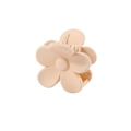 Matte finish minimalist flower hair claw clip in a soft nude coffee tone for women - Bulk Packaging / 4cm Flower-Apricot