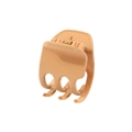 Minimalist matte beige 4cm hair claw clip with strong metal spring for daily styling - Bulk Packaging / 4cm Single Claw-Khaki