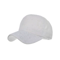 Women's white baseball cap with full pearl and rhinestone embellishments on the brim - White