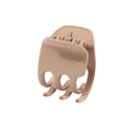 Minimalist matte milk tea brown hair claw clip with 4cm square design and metal spring - Bulk Packaging / 4cm Single Claw-Light Coffee