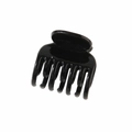 Classic 4cm glossy black hair claw clip with strong spring and multi-tooth grip for women - Bulk Packaging / 4cm Double Claw-Glossy Black