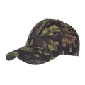 Men's outdoor baseball cap featuring a green and brown forest leaf camouflage pattern - Green