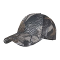Men's outdoor baseball cap with realistic forest leaf camouflage in grey and brown - Gray