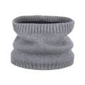 Scaldacollo termico grigio in maglia a coste con morbida fodera in pile per l'inverno - Grigio