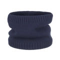 Scaldacollo in maglia blu scuro invernale con bordi a coste per protezione dal freddo - Blu navy