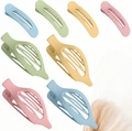 Mattiertes Haarklammer-Set in Pastellblau Grün Gelb und Rosa mit Hai- und flachen Entenschnabelclips - Stil D / 8er Set