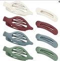 8-teiliges Set Haarspangen in Morandi-Farben, matte Oberfläche, Creme und Blau - Stil B / 8er Set