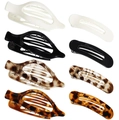 8-teiliges Haarklammern-Set mit matten Haarkrebsen und Entenschnabel-Clips in Schwarz und Weiß - Stil E / 8er Set