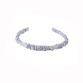 Elegant light blue satin pleated headband with a stylish scrunchie design for women - Light Blue Satin Ruched Style