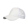 Casquette de baseball blanche pailletée pour queue de cheval avec maille filet - Taille unique / Blanc
