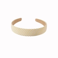 Chic yellow and white gingham fabric headband with soft anti-slip inner lining - Small Plaid - Yellow